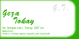 geza tokay business card